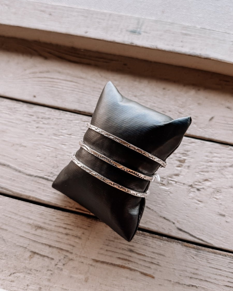 I Walk The Line Stamped Cuff Bracelet - Horseshoe J & Co.