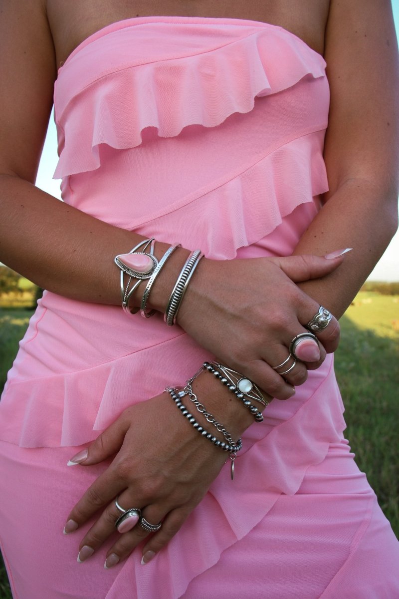 I Walk The Line Stamped Cuff Bracelet - Wooten's