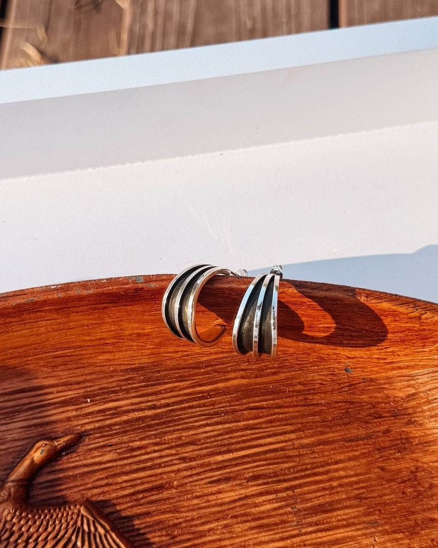 Irving Sterling Silver Hoops - Horseshoe J & Co.