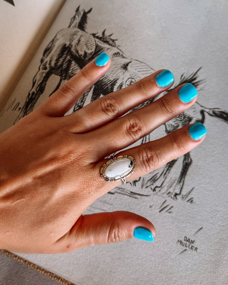 Jewett White Buffalo Ring - ring - Horseshoe J & Co.