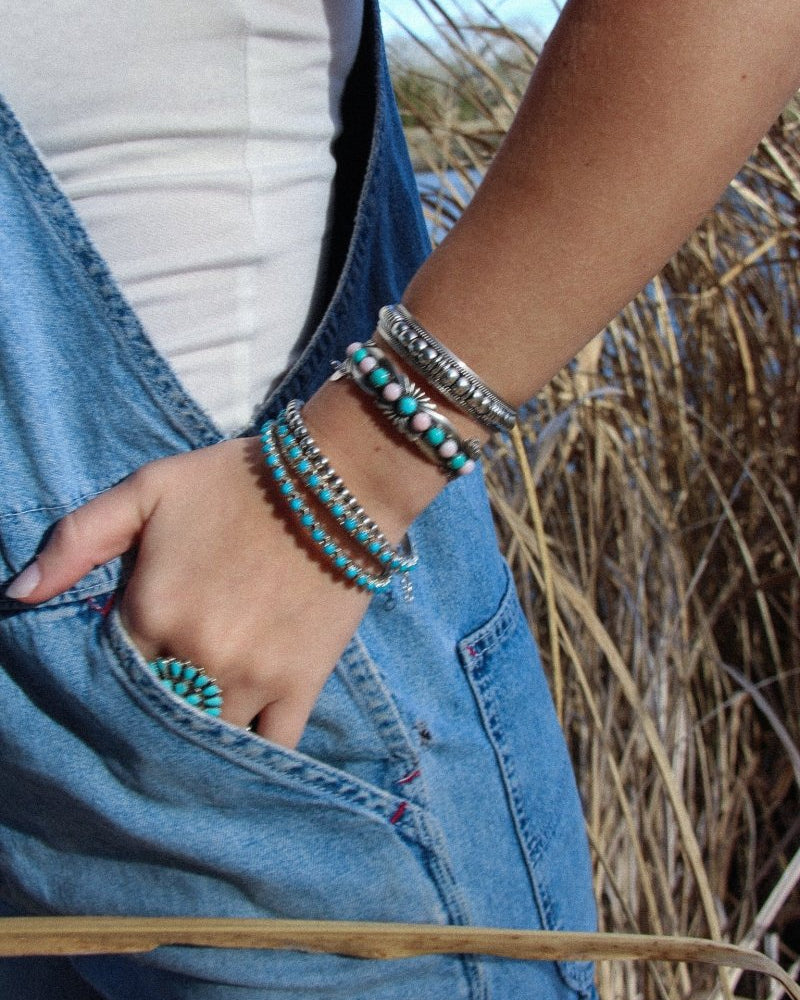 Junction Turquoise Bangle Bracelet - Horseshoe J & Co.