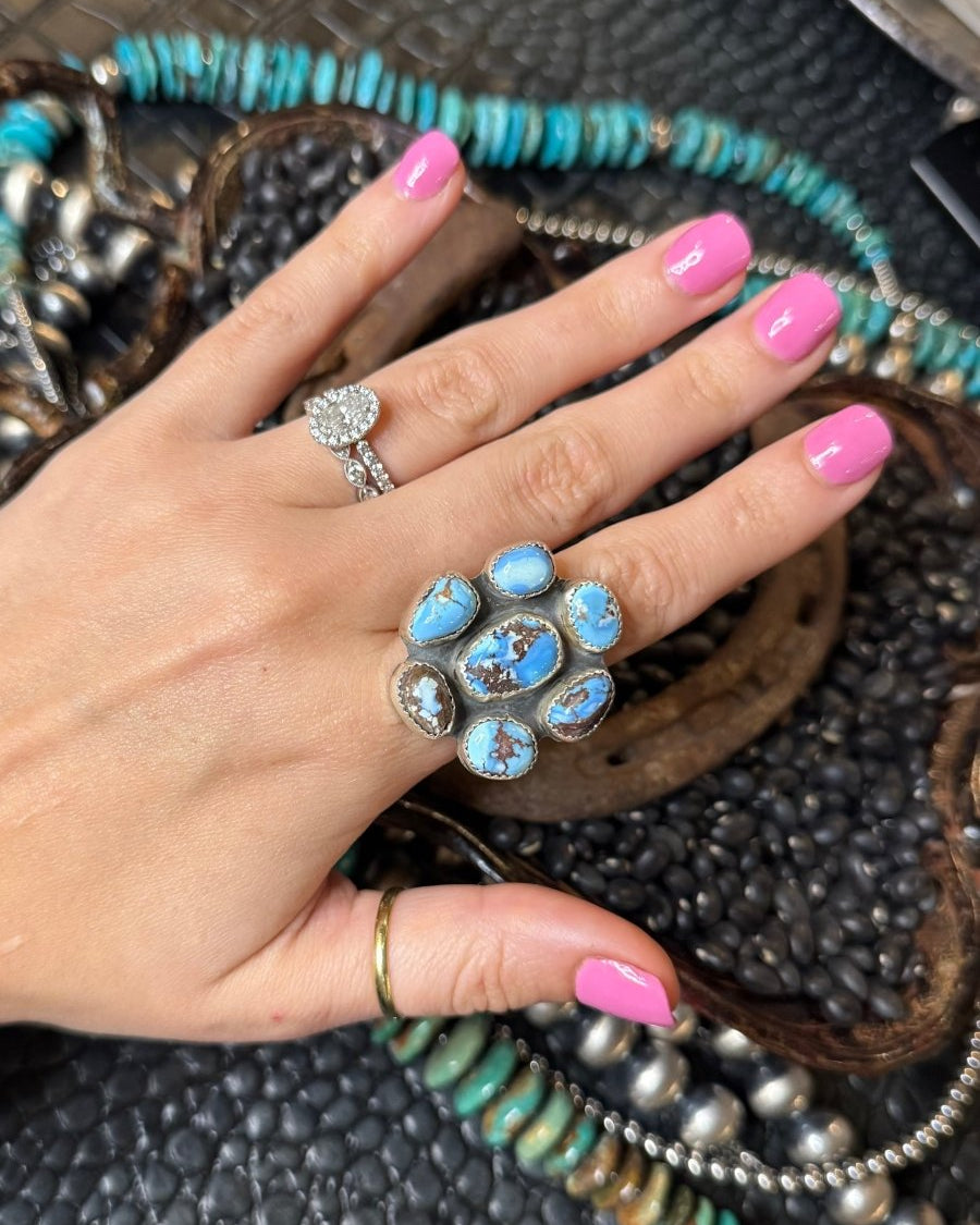 Just in Time Golden Hills Cluster Ring - Horseshoe J & Co.