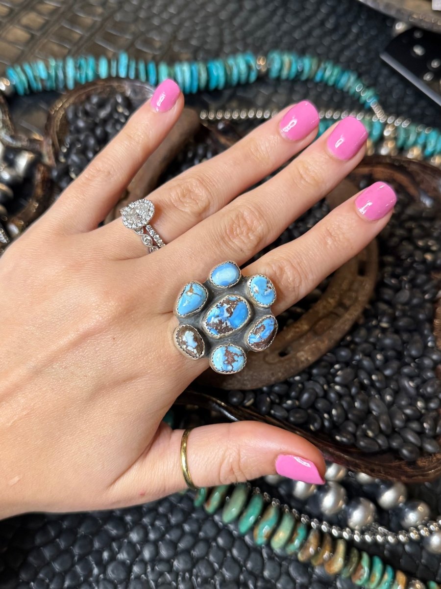 Just in Time Golden Hills Cluster Ring - Horseshoe J & Co.