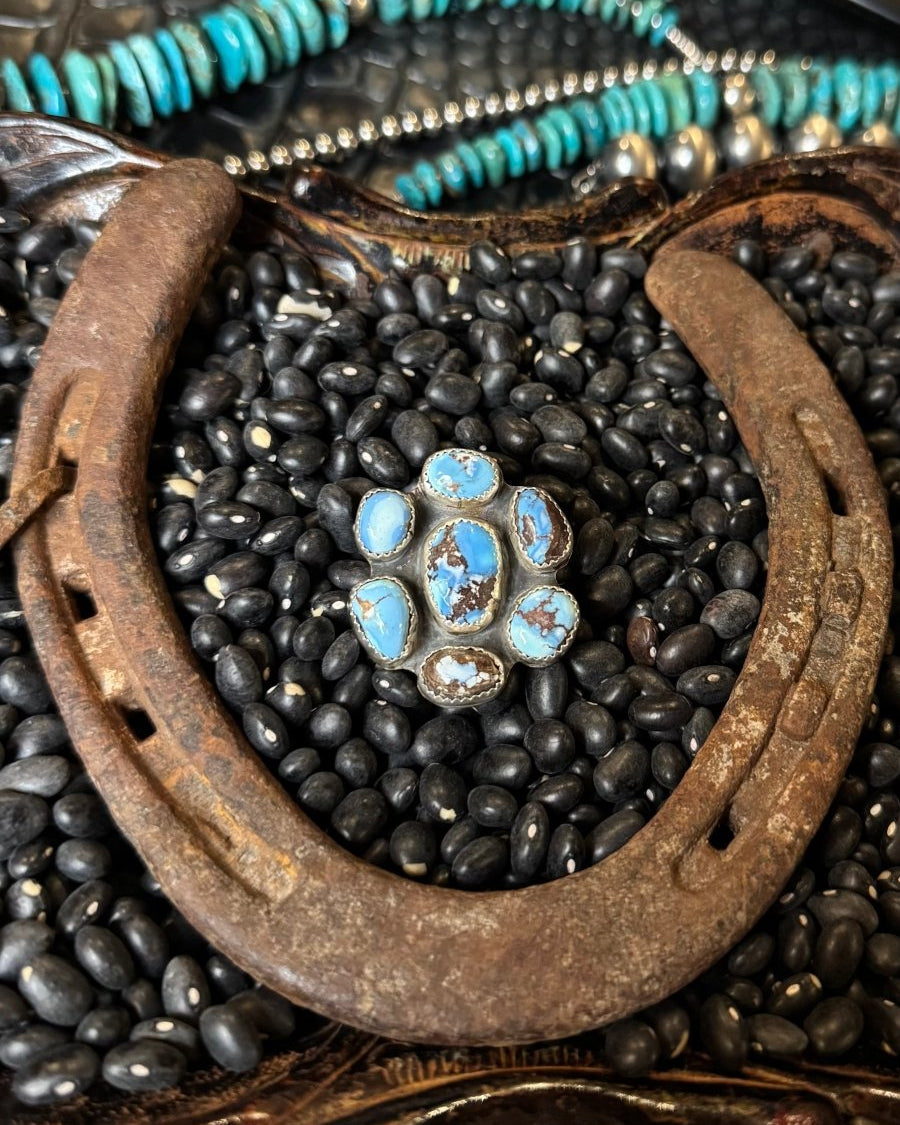 Just in Time Golden Hills Cluster Ring - Horseshoe J & Co.