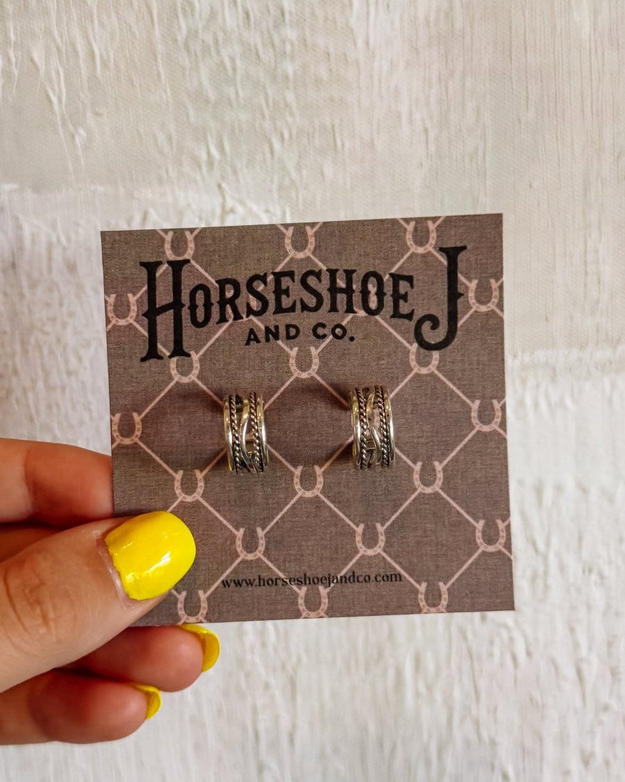 Kaycee Silver Hoops - Horseshoe J & Co.