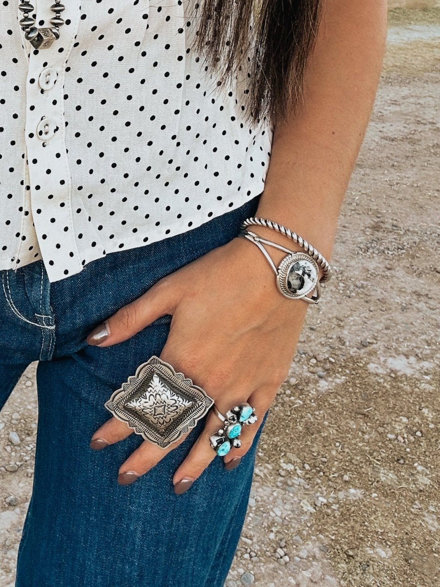Keithville White Buffalo Cable Cuff - Wooten's