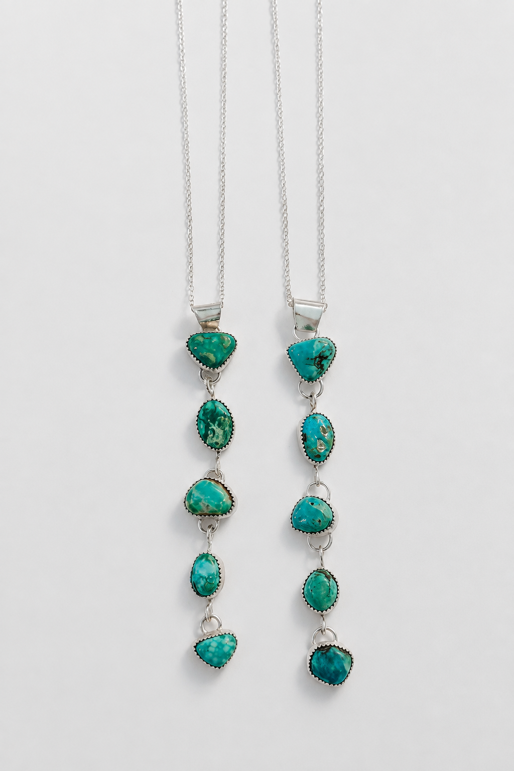 Kildare 5 Stone Turquoise Lariat - Wooten's