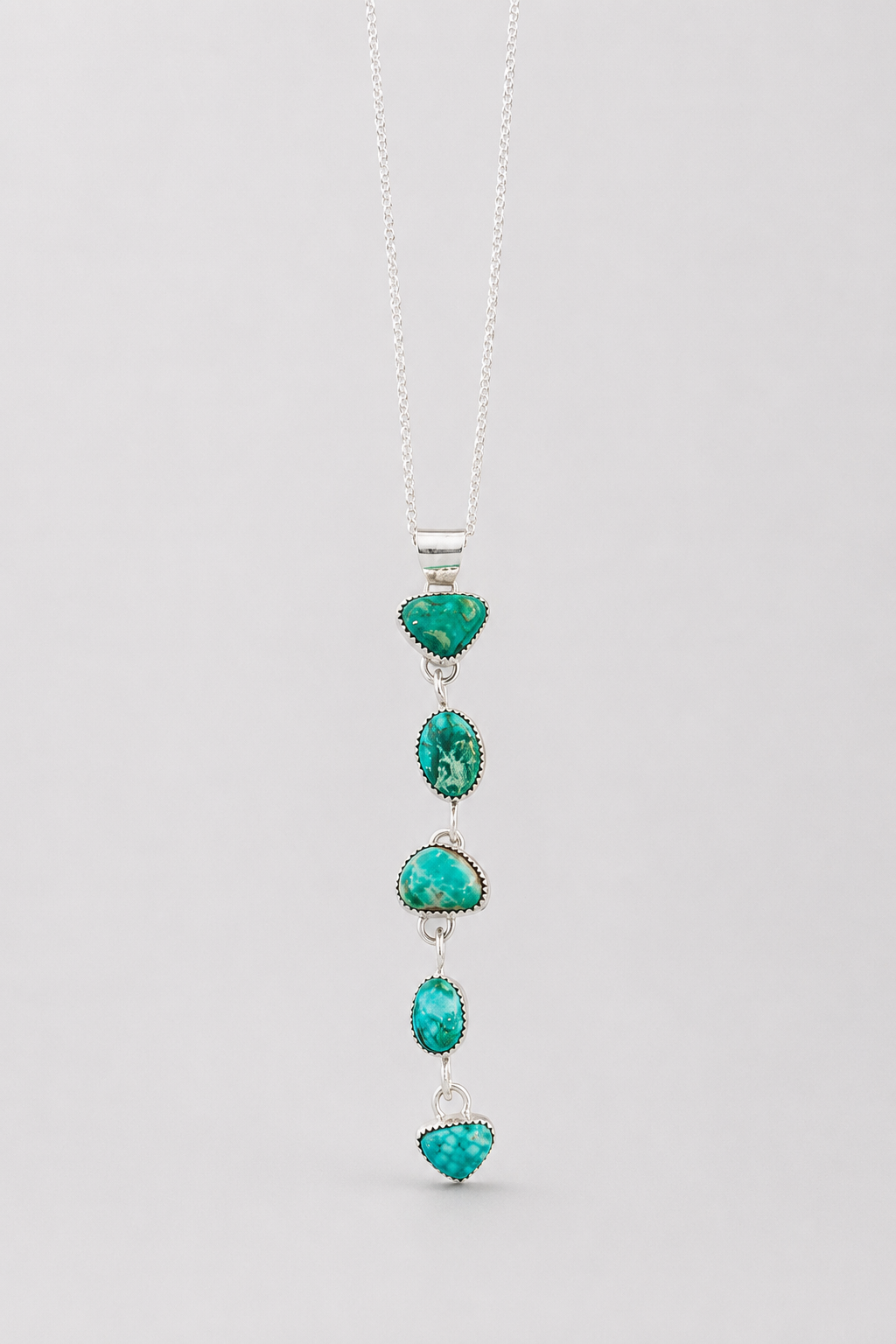 Kildare 5 Stone Turquoise Lariat - Wooten's