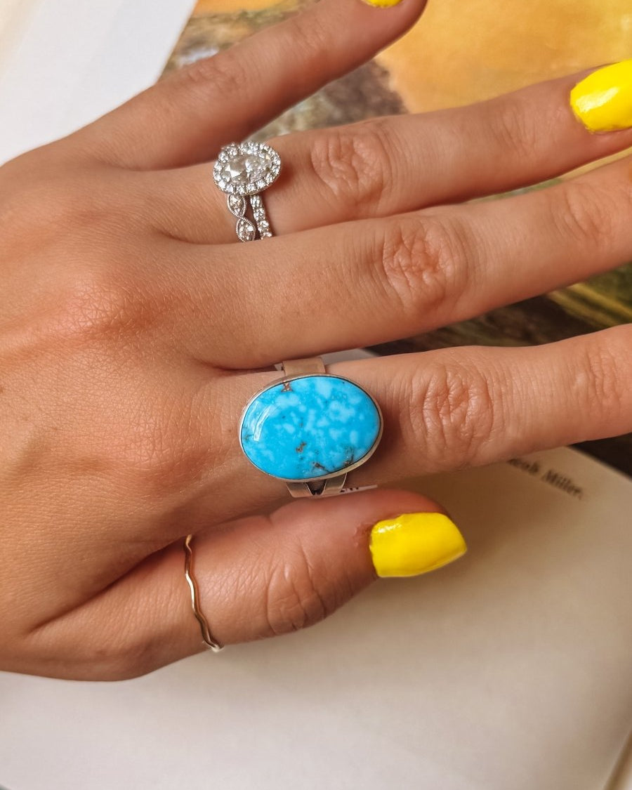 Kilgore Adjustable Turquoise Ring - Horseshoe J & Co.