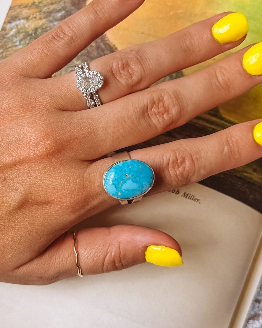 Kilgore Adjustable Turquoise Ring - Horseshoe J & Co.