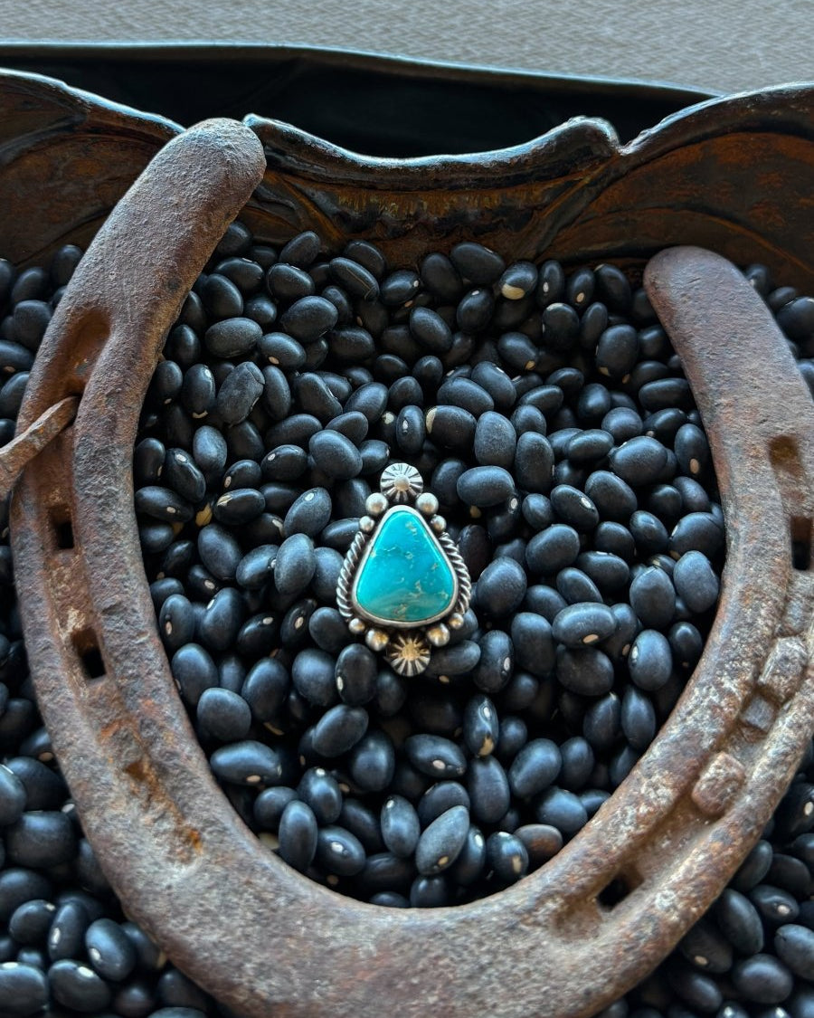 King of the Mountain Turquoise Ring - Horseshoe J & Co.