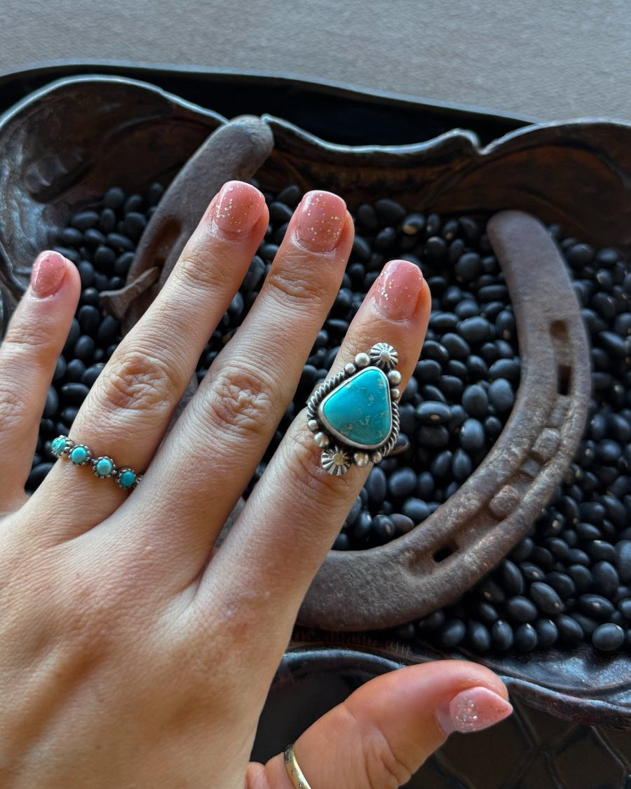 King of the Mountain Turquoise Ring - Horseshoe J & Co.