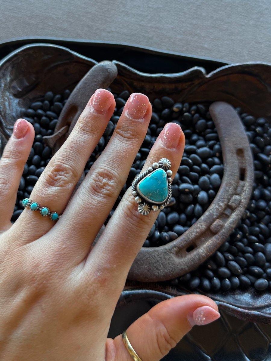 King of the Mountain Turquoise Ring - Horseshoe J & Co.