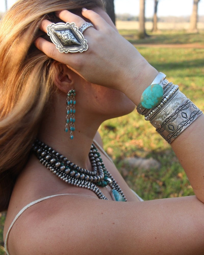 Kingwood Turquoise Cuff Bracelet - Horseshoe J & Co.