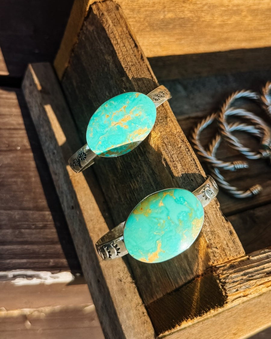 Kingwood Turquoise Cuff Bracelet - Horseshoe J & Co.