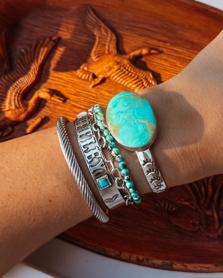 Kingwood Turquoise Cuff Bracelet - Horseshoe J & Co.