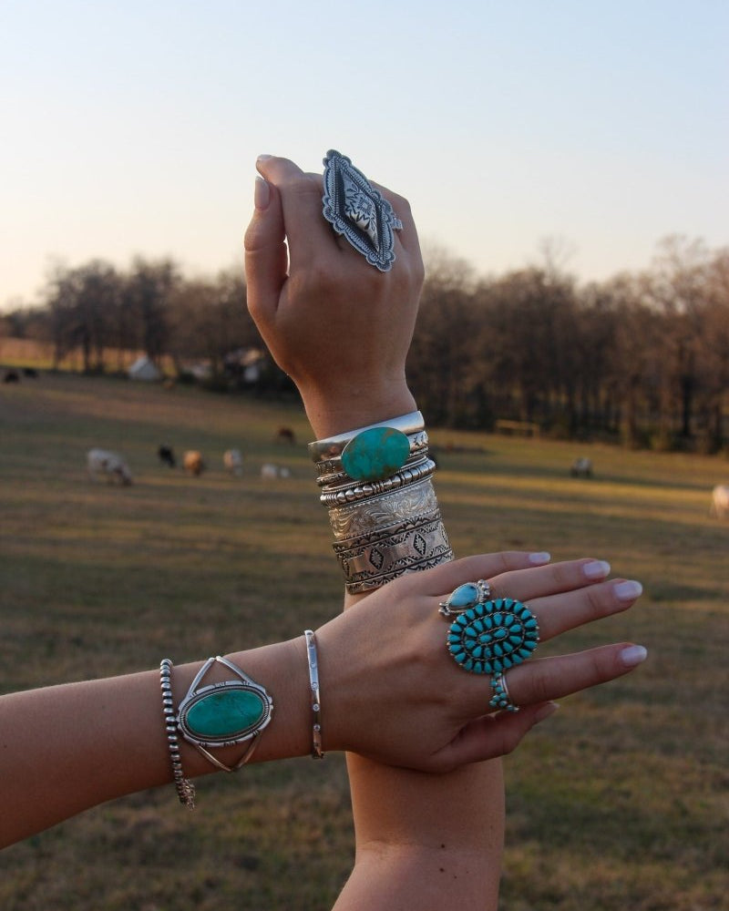 Kingwood Turquoise Cuff Bracelet - Horseshoe J & Co.