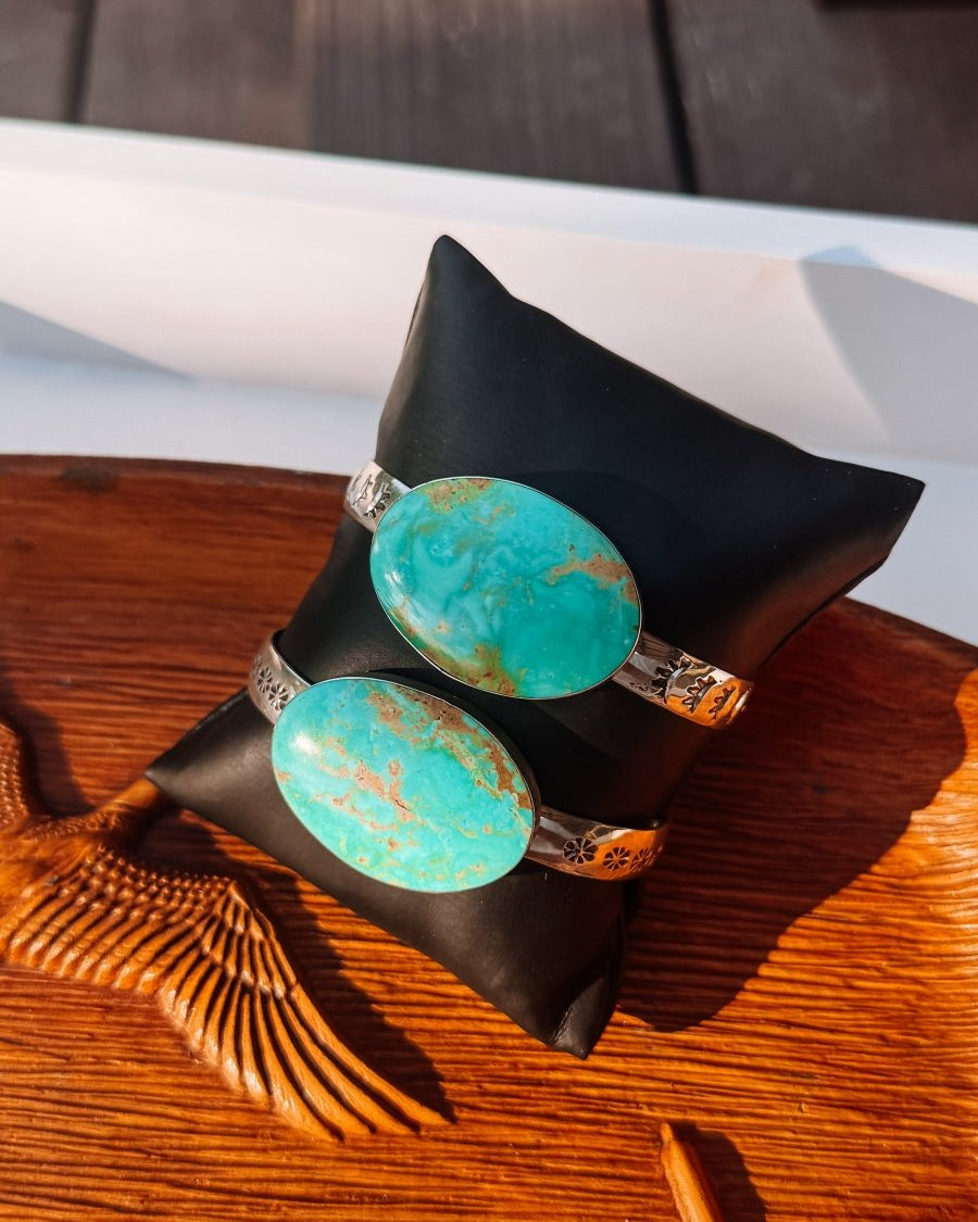 Kingwood Turquoise Cuff Bracelet - Horseshoe J & Co.