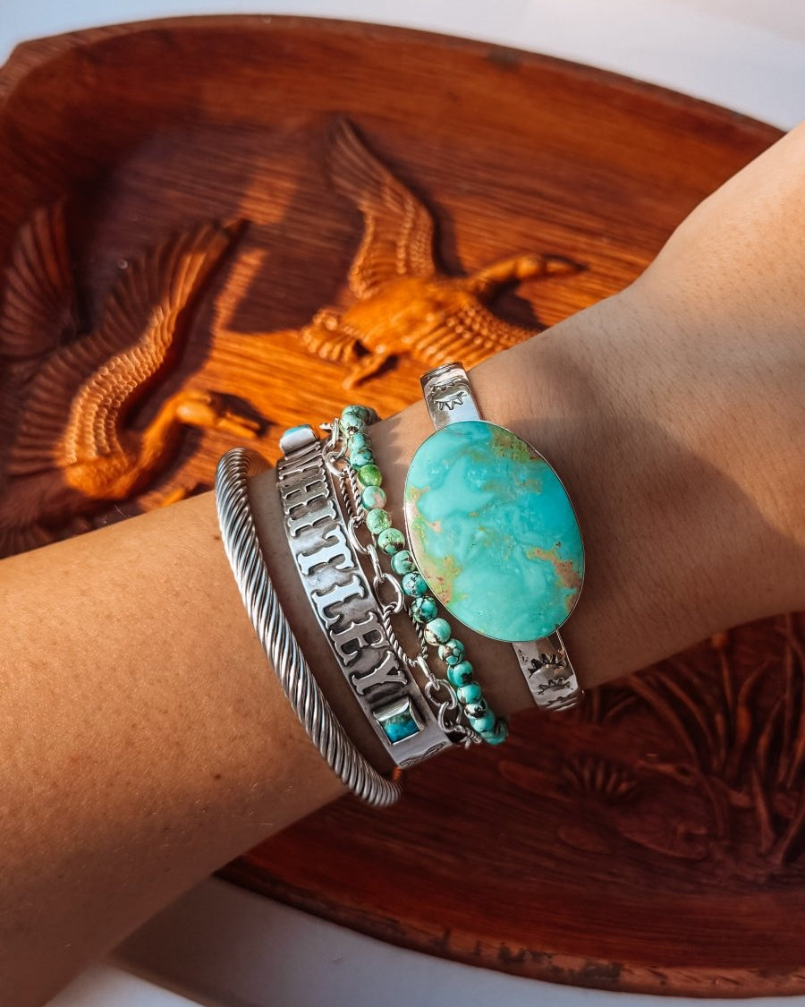 Kingwood Turquoise Cuff Bracelet - Horseshoe J & Co.