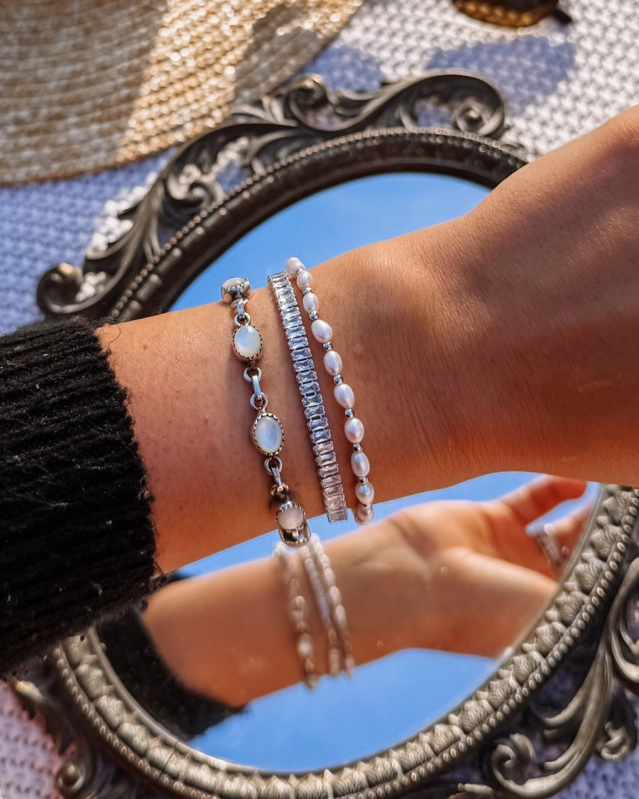 Kirby Freshwater Pearl Beaded Bracelet - Horseshoe J & Co.