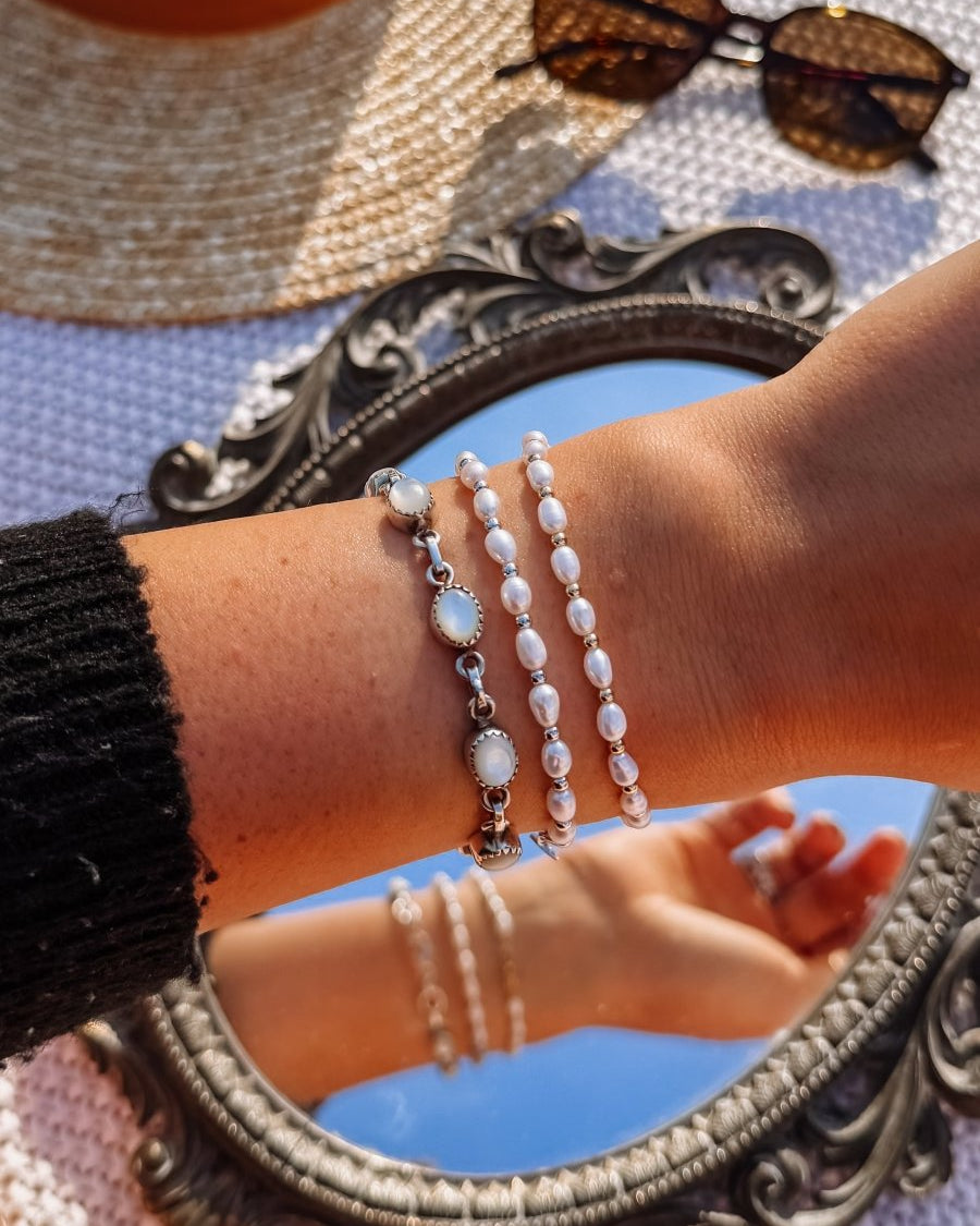 Kirby Freshwater Pearl Beaded Bracelet - Horseshoe J & Co.