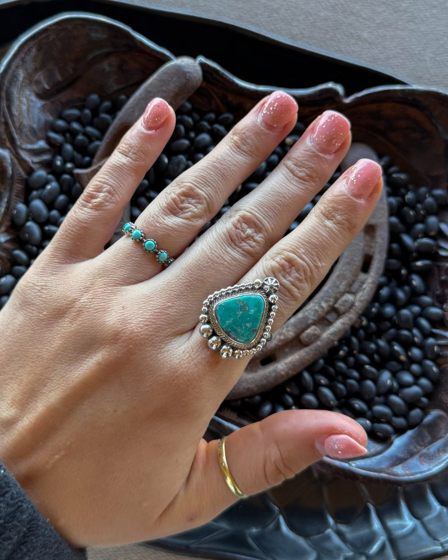 Lead On Adjustable Turquoise Ring - Horseshoe J & Co.