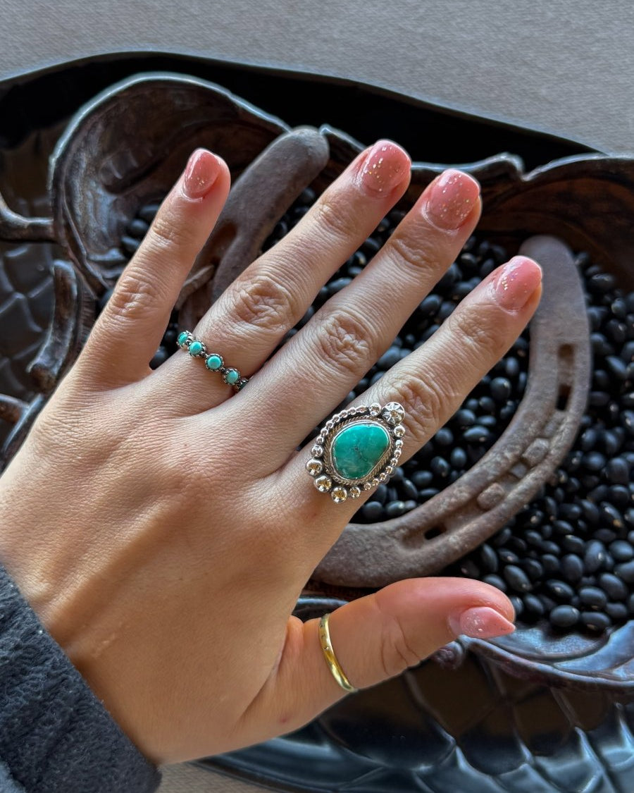 Lead On Adjustable Turquoise Ring - Horseshoe J & Co.