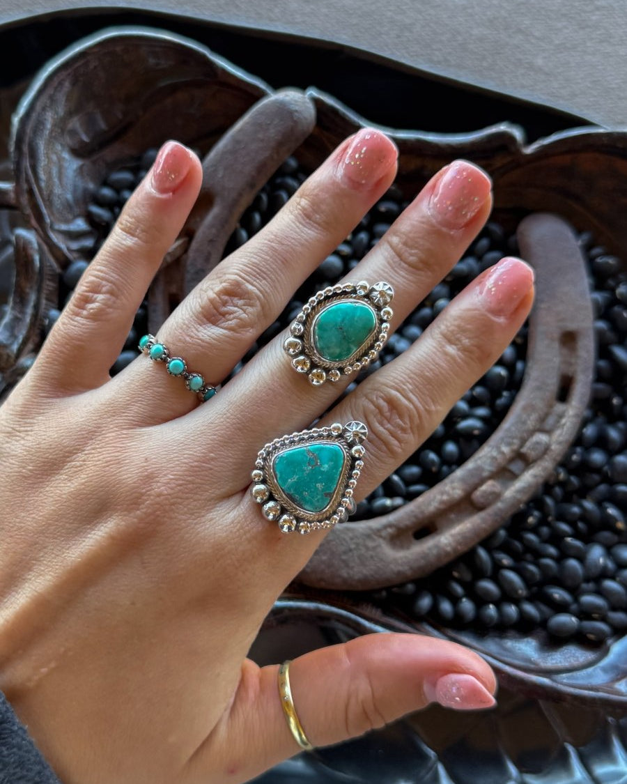 Lead On Adjustable Turquoise Ring - Horseshoe J & Co.
