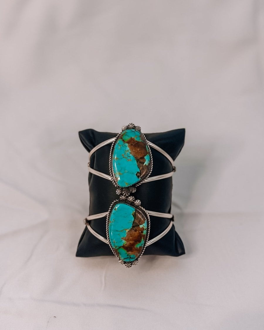 Leakey Turquoise Cuff Bracelet - Horseshoe J & Co.