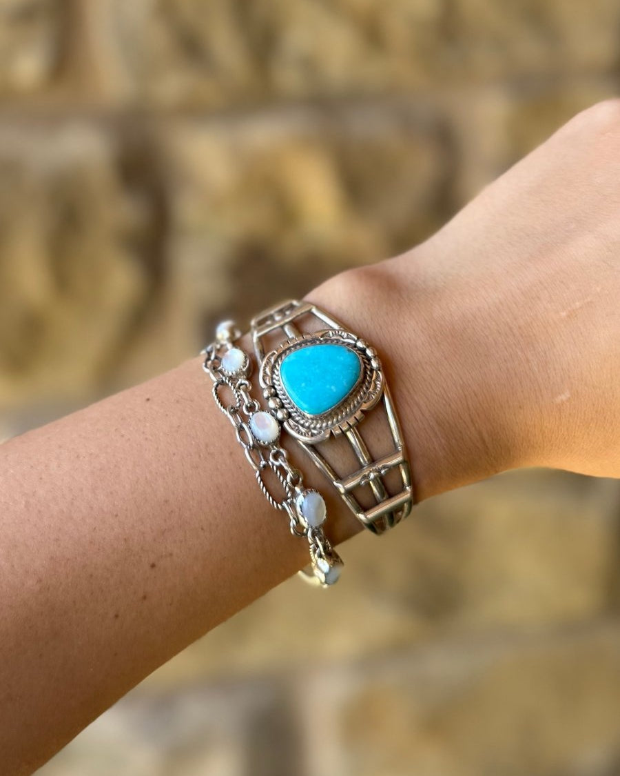 Leroy Turquoise Cuff Bracelet - Horseshoe J & Co.