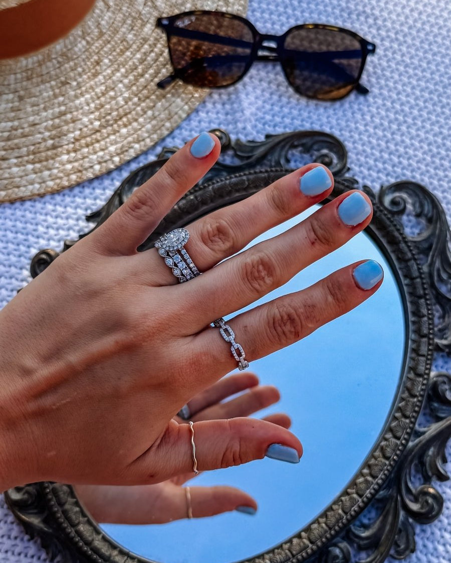 Lincoln Pavé Link Ring - Wooten's