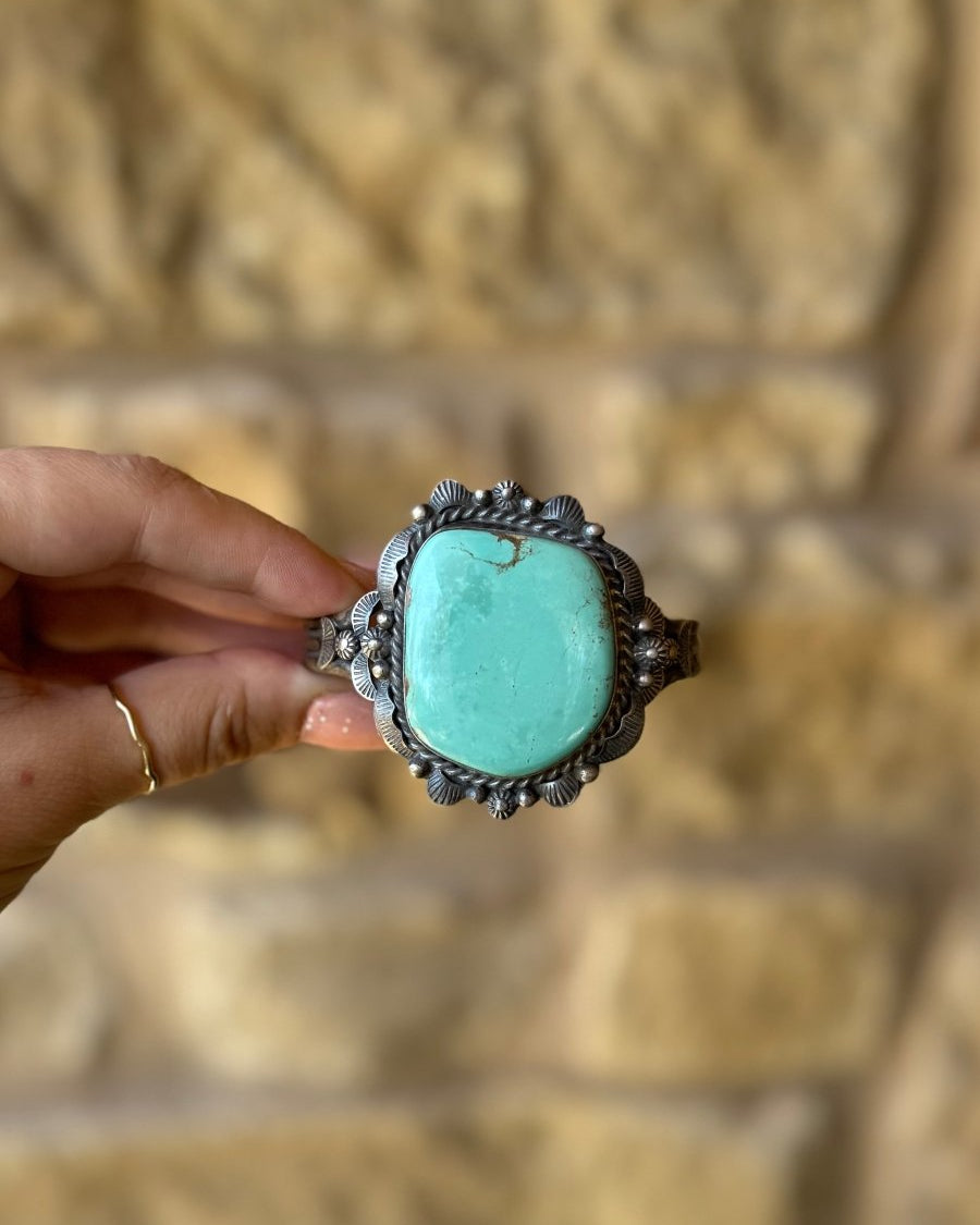 Lipann Turquoise Cuff Bracelet - Horseshoe J & Co.