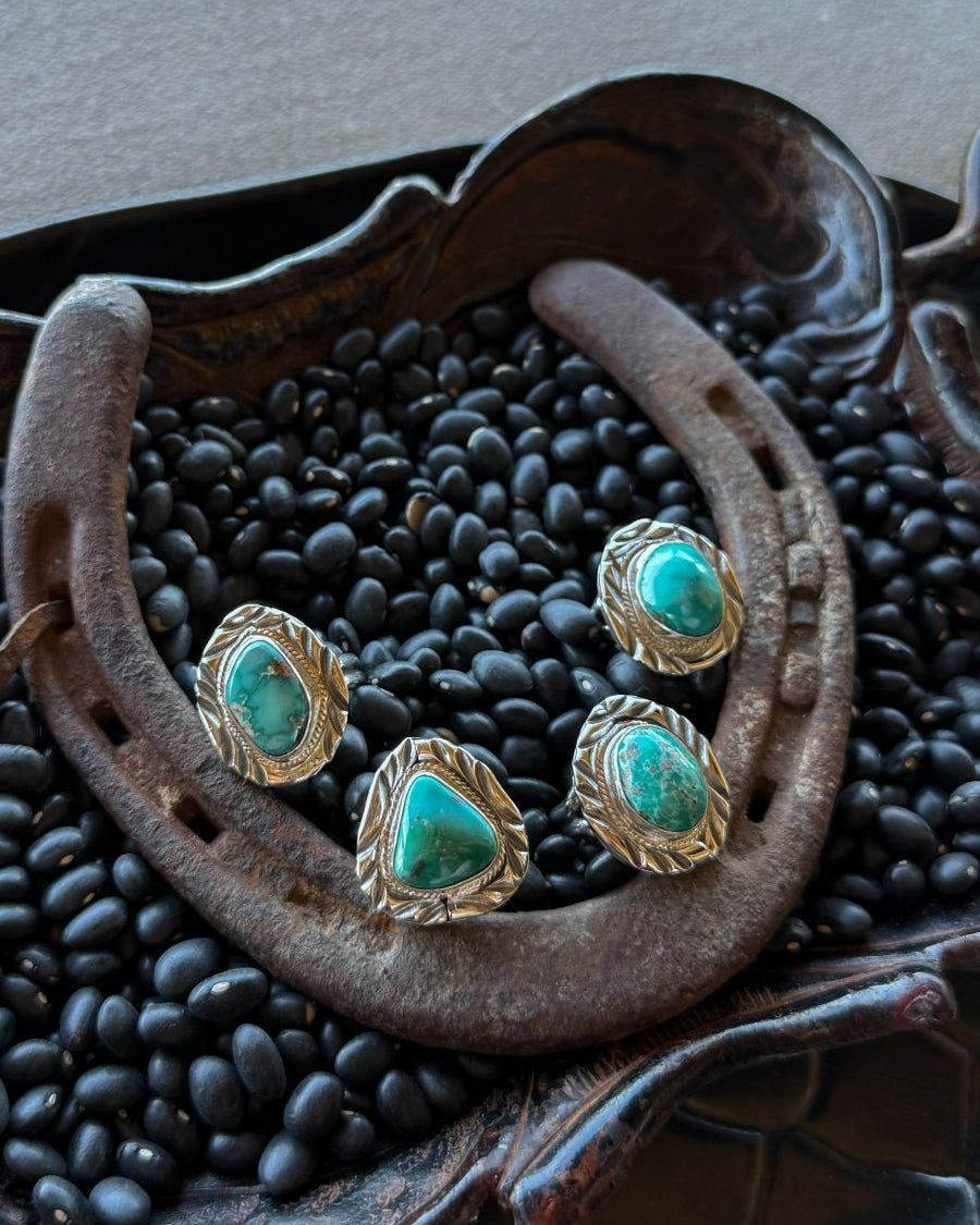 Living for the Night Adjustable Turquoise Ring - Horseshoe J & Co.