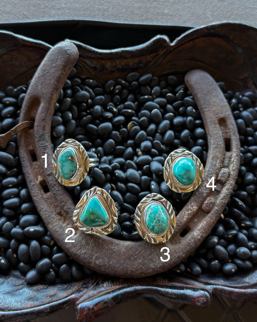 Living for the Night Adjustable Turquoise Ring - Horseshoe J & Co.