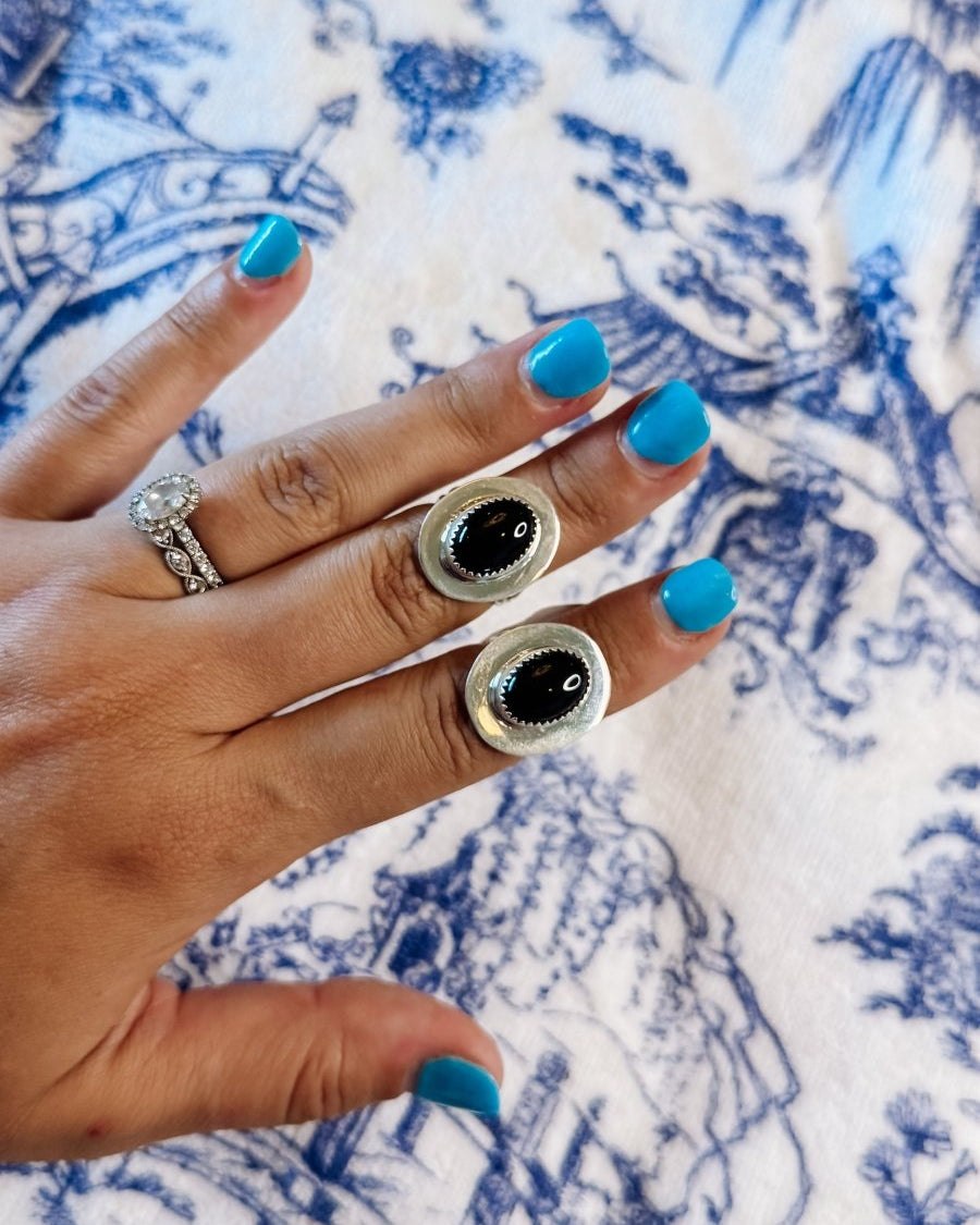 Lockney Black Onyx Ring - ring - Horseshoe J & Co.