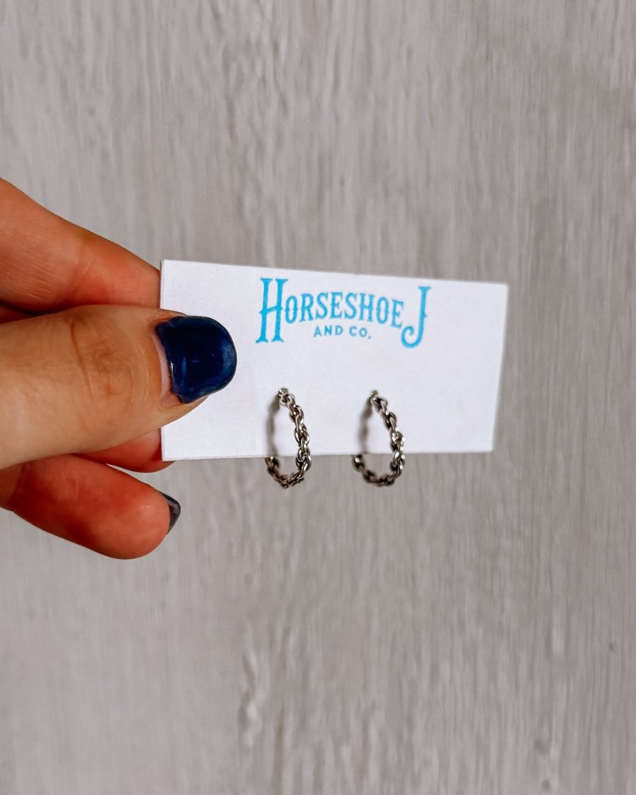 Lookout Mountain Silver Hoops - Horseshoe J & Co.