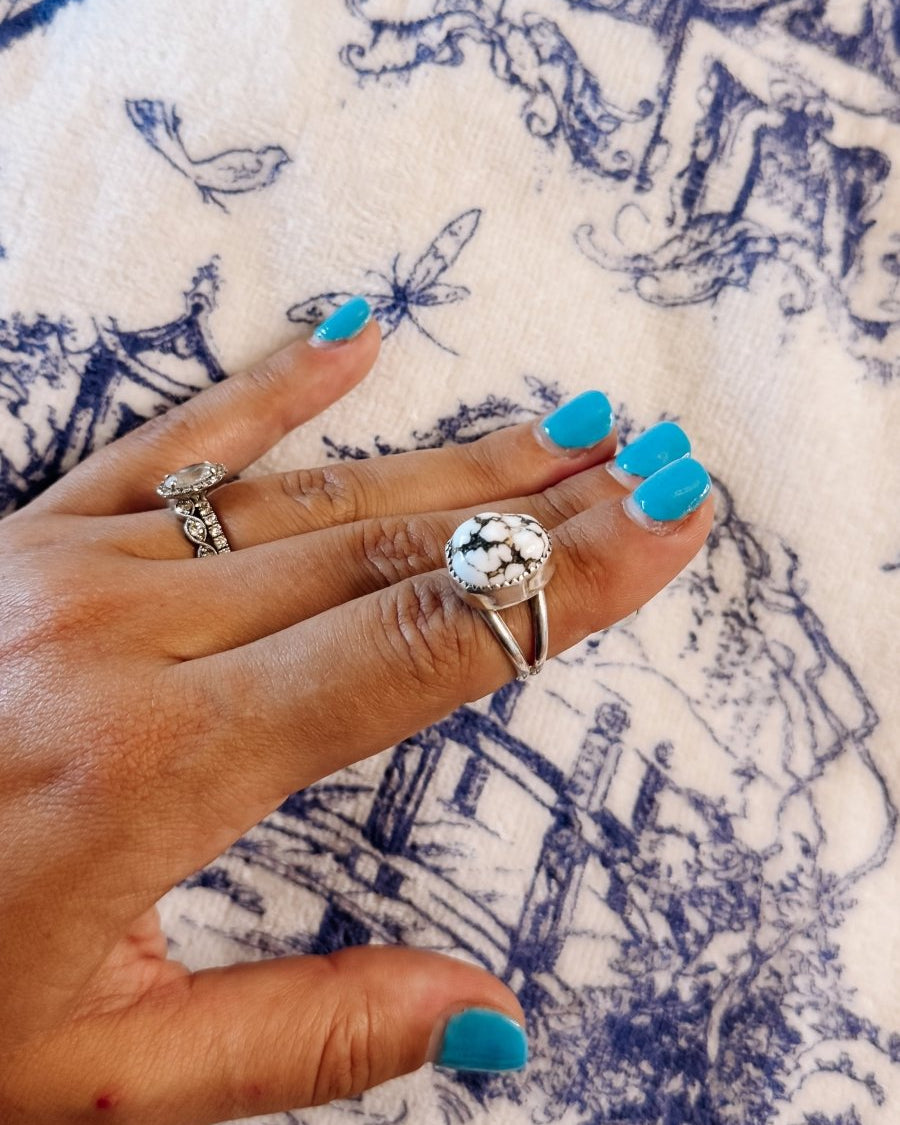 Loraine White Buffalo Ring - ring - Horseshoe J & Co.