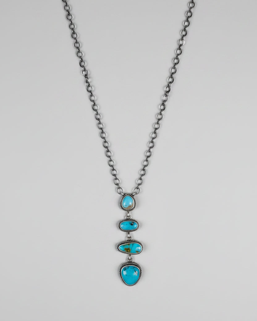 Lorenzo Turquoise Lariat Necklace - Horseshoe J & Co.