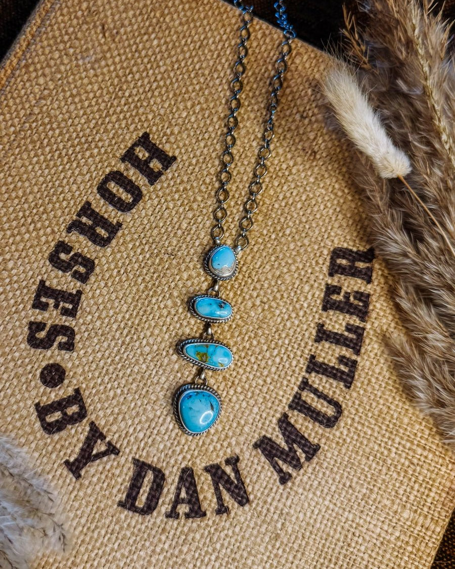 Lorenzo Turquoise Lariat Necklace - Horseshoe J & Co.
