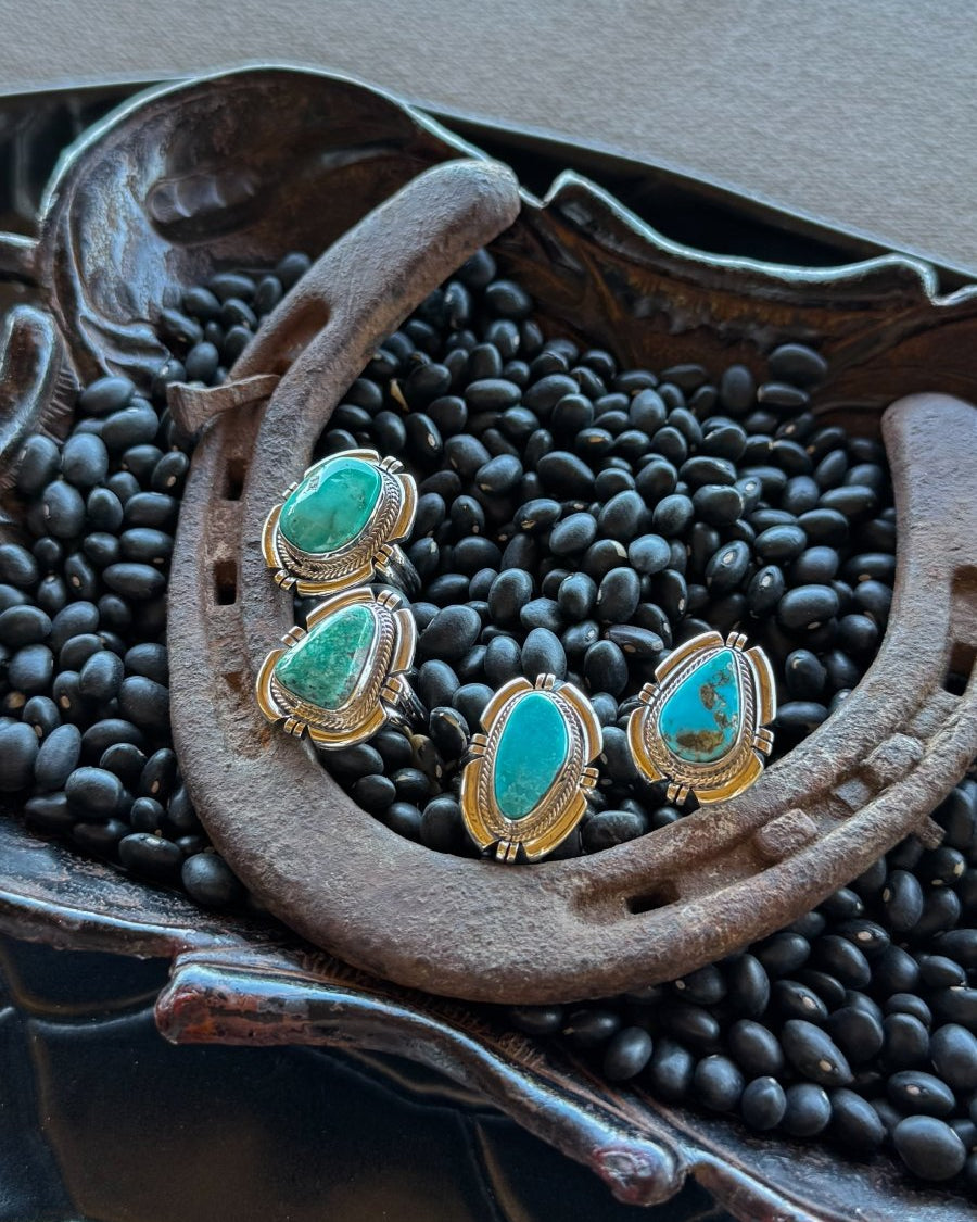 Love Bug Adjustable Turquoise Ring - Horseshoe J & Co.