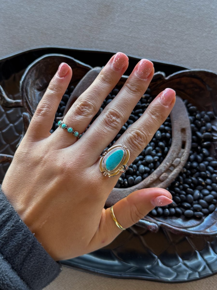 Love Bug Adjustable Turquoise Ring - Horseshoe J & Co.