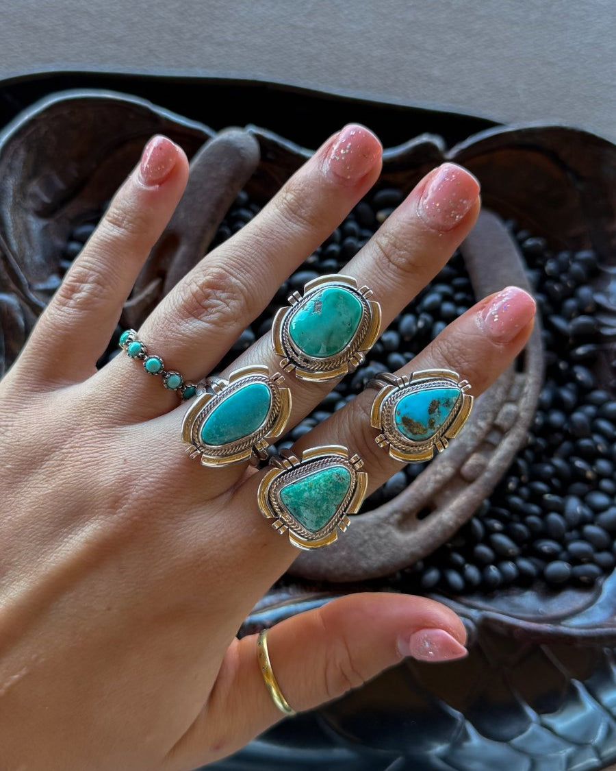 Love Bug Adjustable Turquoise Ring - Horseshoe J & Co.