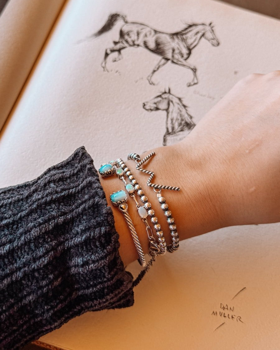 MADE - TO - ORDER Initial Pearl Bracelet (12 weeks) - Horseshoe J & Co.