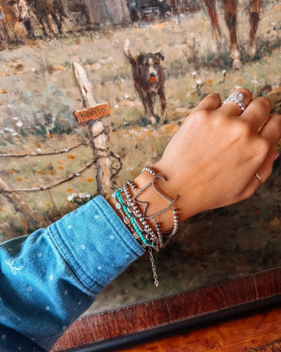 MADE - TO - ORDER Initial Pearl Bracelet (12 weeks) - Horseshoe J & Co.