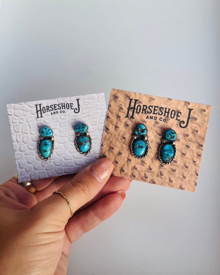 Mcallen 2 Stone Earrings - Horseshoe J & Co.