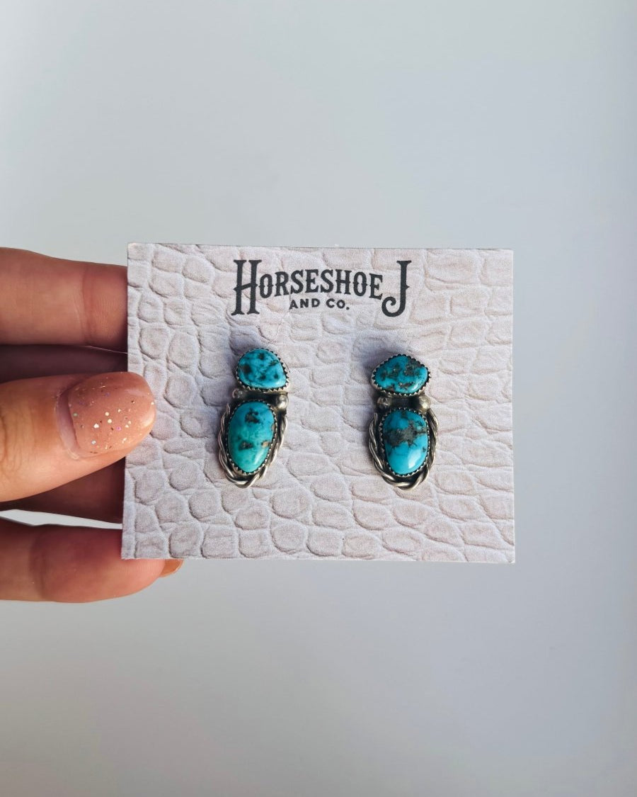 Mcallen 2 Stone Earrings - Horseshoe J & Co.