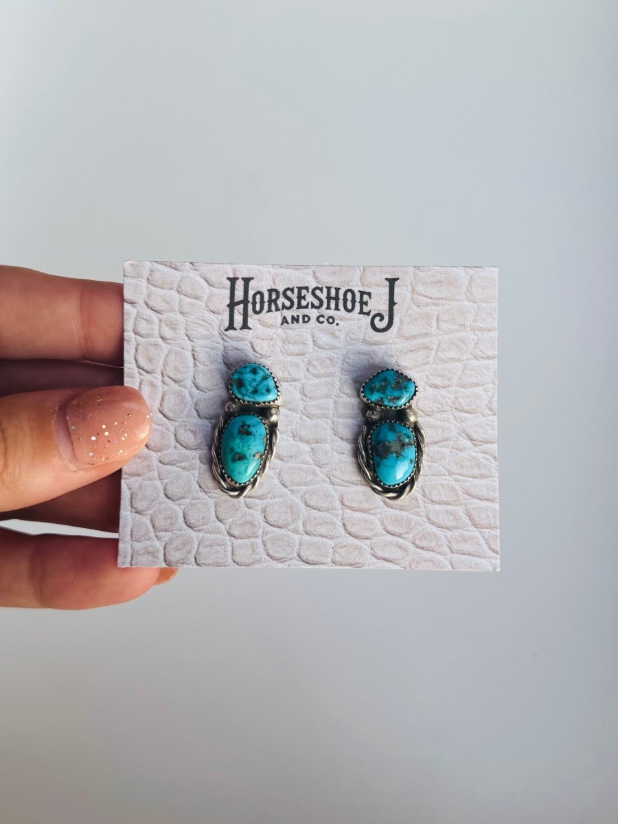 Mcallen 2 Stone Earrings - Horseshoe J & Co.