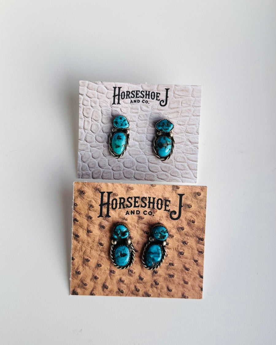 Mcallen 2 Stone Earrings - Horseshoe J & Co.