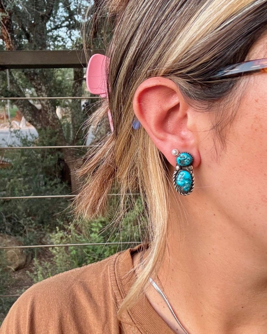 Mcallen 2 Stone Earrings - Horseshoe J & Co.