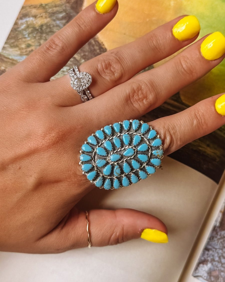 Meadow Turquoise Cluster Ring - Horseshoe J & Co.